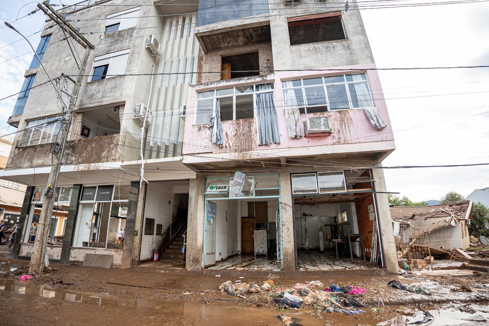 Muçum was one of the towns hardest hit by rains from cyclone — Foto: Mauricio Tonetto/Palácio Piratini