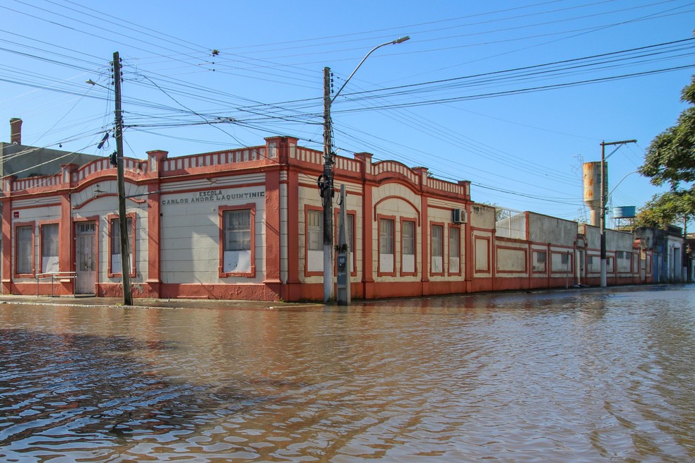 Pelotas on May 26: city impacted by floods in Brazil’s southern state is among those with “very high” capacity to manage hydrological disasters — Foto: Eduardo Rodrigues/Agência Pixel Press/Folhapress