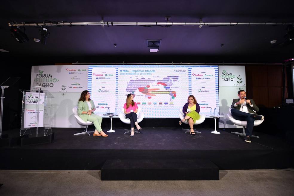 Panel on Climate Change during the 2nd Future of Agriculture Forum, held by Globo Rural in São Paulo — Foto: Flávio Santana