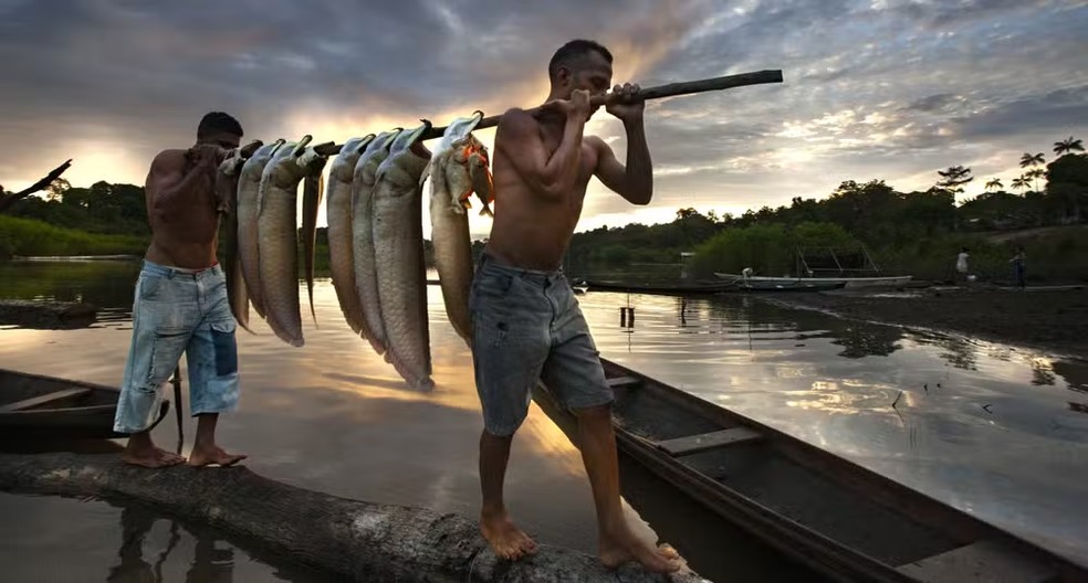 Fishers at the Middle Juruá Extractive Reserve in Amazonas state — Foto: Araquém Alcântara