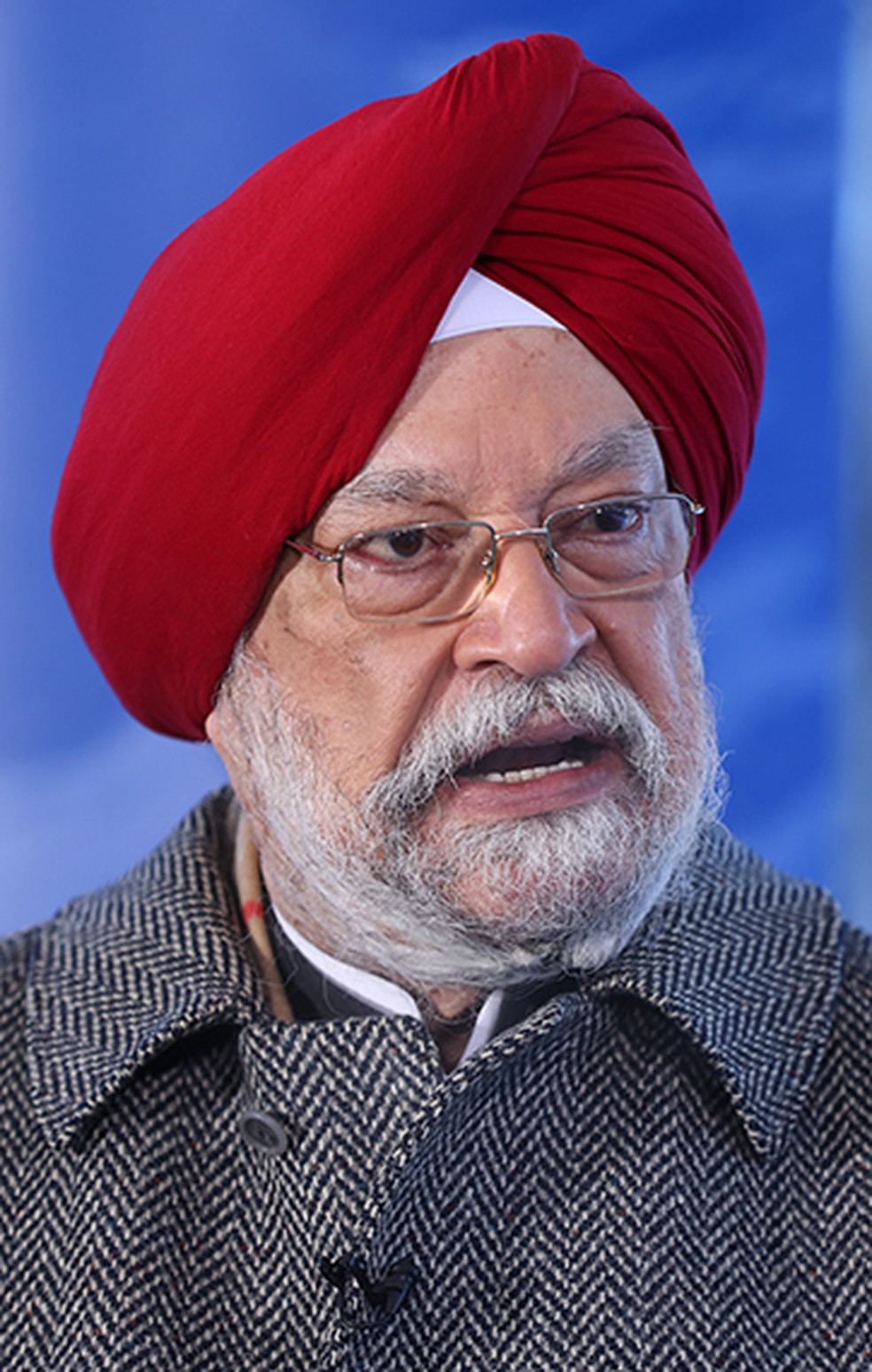 Hardeep Singh Puri — Foto: Hollie Adams/Bloomberg
