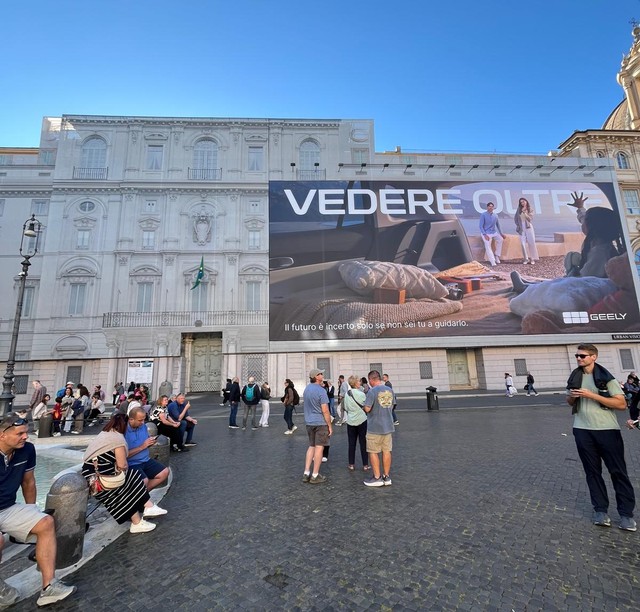 Brazil shocks Rome with embassy ad for Geely