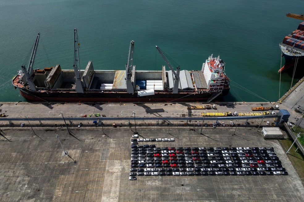 BYD operation at Suape Port in Pernambuco — Foto: Maira Erlich/Bloomberg